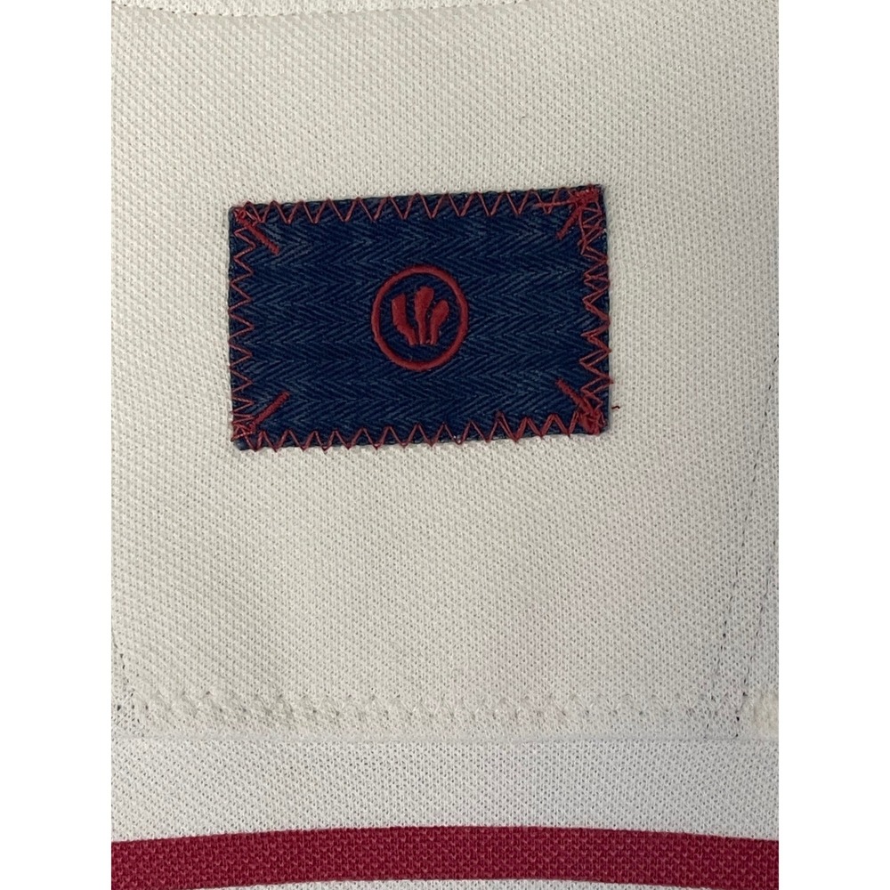 FatFace The Airlie Womens Patriotic‎ Ecru Quarter Zip Cotton Pique USA Flag M - Picture 4 of 11